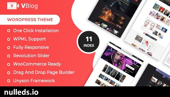 V-Blog – Video Blog WordPress Theme