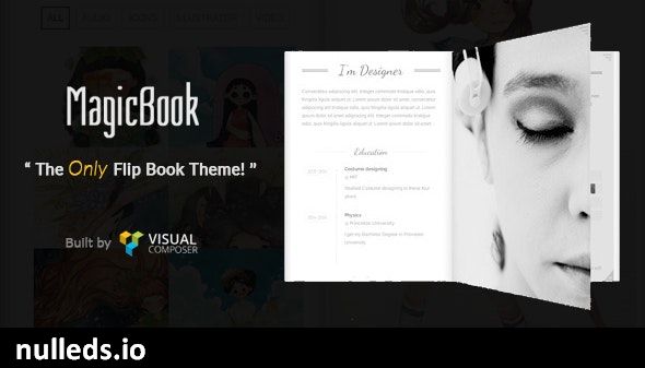 MagicBook - A 3D Flip Book WordPress Theme