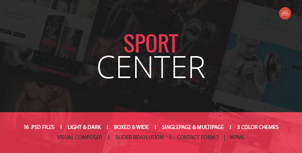 SportCenter | Gym WordPress Theme