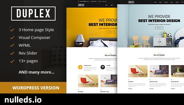 Duplex - Interior and Architecture Design WordPress Theme