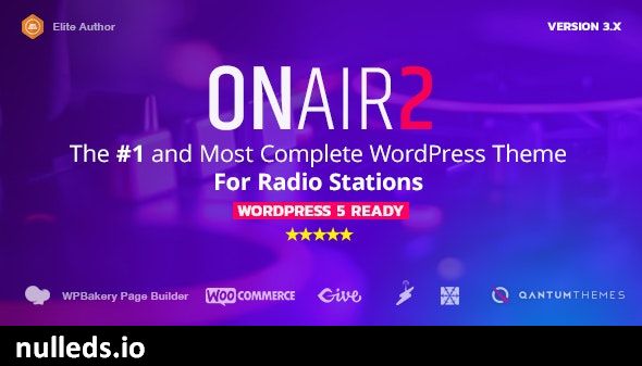 Onair2: Radio Station WordPress Theme With Non-Stop Music Player