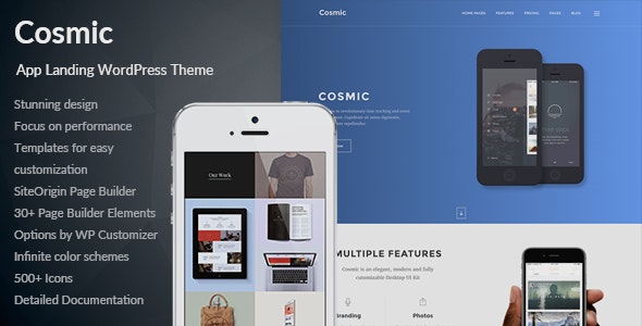 Cosmic - App Landing Multi-Purpose WordPress Theme