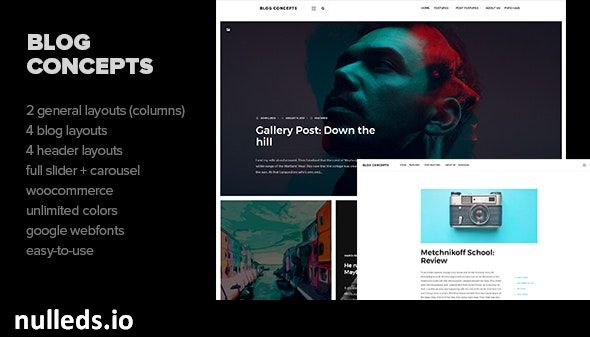 Blog Concepts - Minimalist WordPress Theme for your Blog / Magazine Website