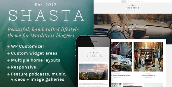 Shasta - A Responsive WordPress Theme For Lifestyle Bloggers