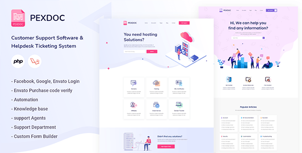 Pexdoc - Knowledgebase Customer Support & Helpdesk Ticketing CMS