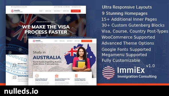 ImmiEx - Immigration and Visa Consulting WordPress Theme