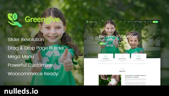 Greengive | Fundraising & Charity WordPress Theme