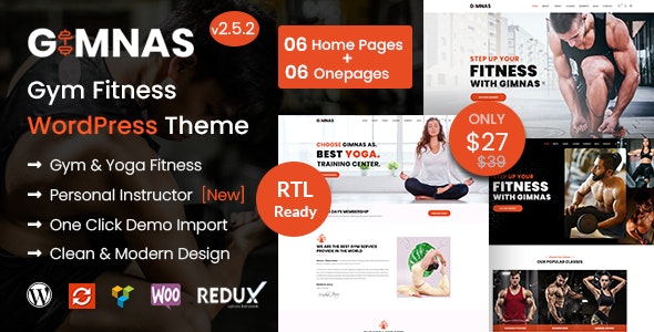 Gimnas - Gym Fitness WordPress Theme