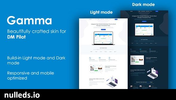 Gamma – is a beautifully crafted skin for DM Pilot.