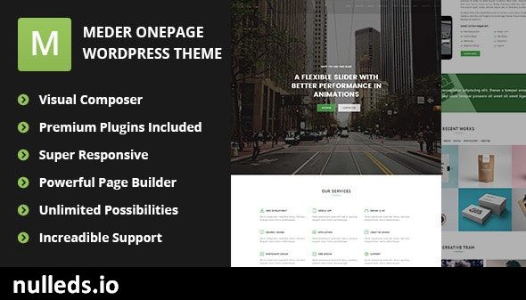 Meder - One Page WordPress