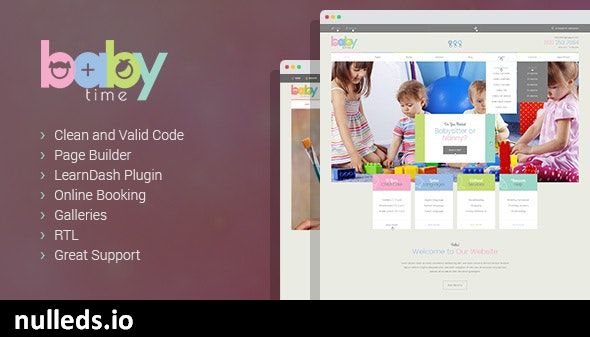 BabyTime - Babysitter, Nurse and Preschool Education WordPress Theme