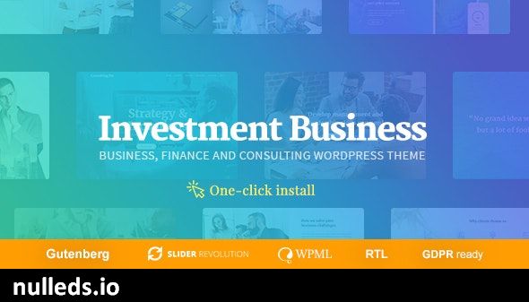 Investment Business - Finance & Consulting WordPress Theme