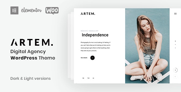 Artem - Portfolio Agency WordPress Theme