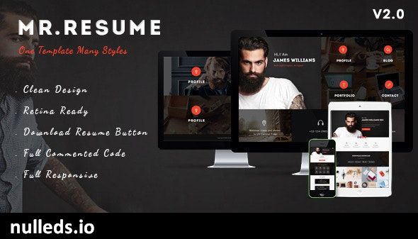 Morgan - Resume, vCard, Personal, Profile and Portfolio WP Theme