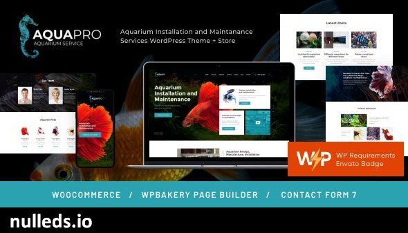 AquaPro | Aquarium Installation and Maintanance Services WordPress Theme + Store