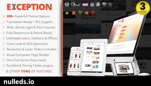 EXCEPTION - Responsive Multi-Purpose WordPress Theme