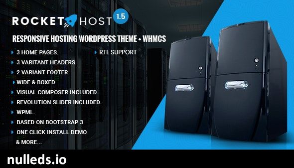 RocketHost - Responsive Hosting WordPress Theme + WHMCS