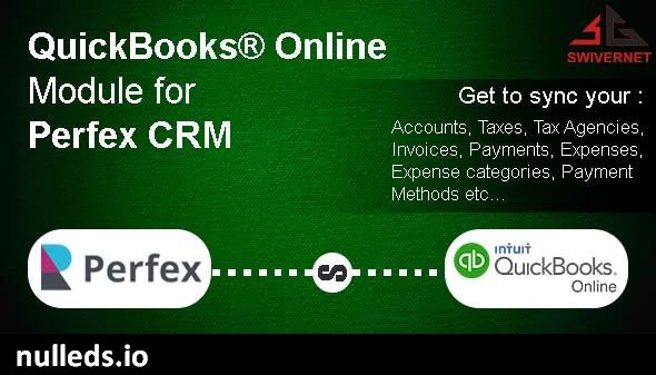 QuickBooks® Online Module for Perfex CRM - Real Time and Scheduled Synchronization