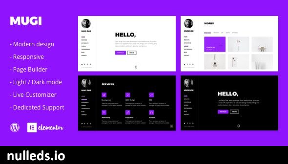 Mugi - Personal Portfolio & Resume WordPress Theme