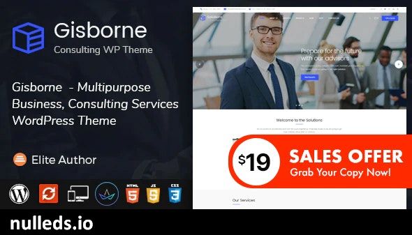 Gisborne - Business, Finance and Consulting WordPress Theme