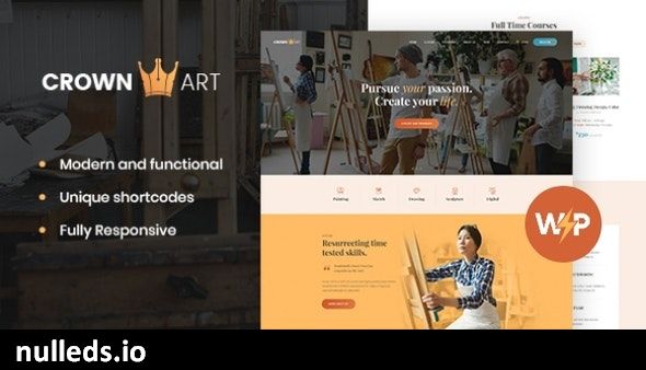 Crown Art | Drawing and Music School WordPress Theme