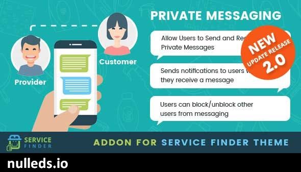 Private Messaging add-on for service finder theme