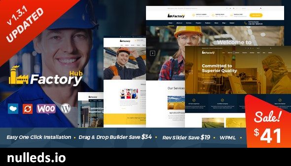 Factory HUB - Industry and Construction WordPress Theme