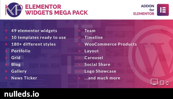 Elementor Widgets Mega Pack - Addons for Elementor Page Builder WordPress Plugin