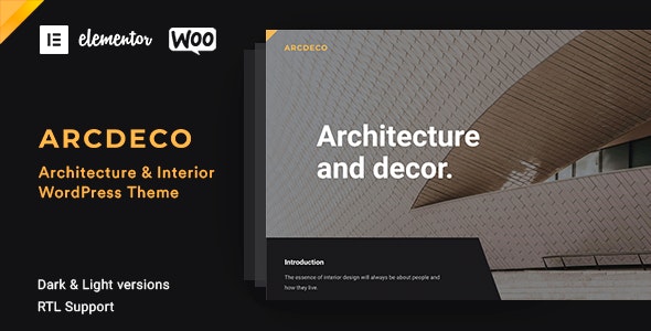 Arcdeco - Architecture WordPress Theme