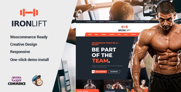 IronLift - Fitness and Gym WordPress Theme