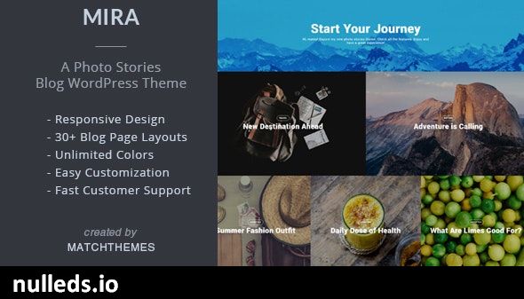 Mira - A Photo Stories Blog WordPress Theme