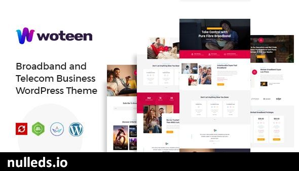 Woteen - Broadband and Telecom Business WordPress Theme