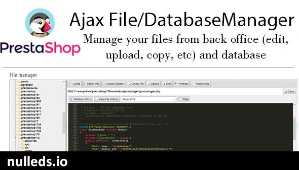 Ajax file and database manager