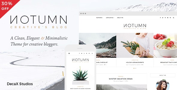 Notumn - Responsive Modern Minimalistic Blog