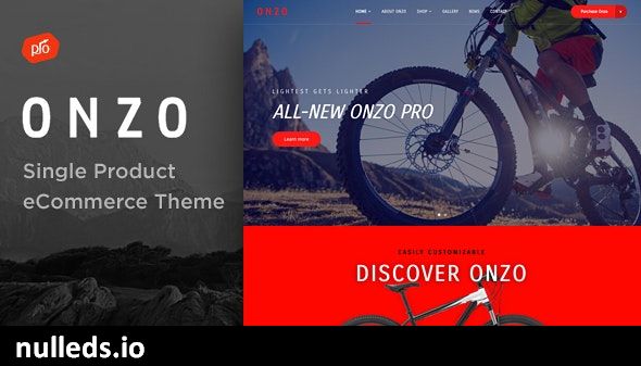 Onzo - Single Product & Bike Shop eCommerce Theme