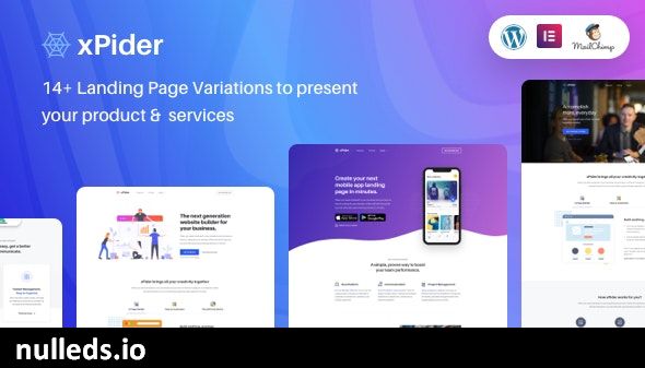 xPider | WordPress App Landing Page