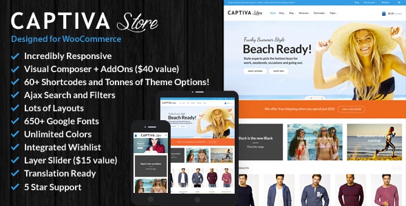 Captiva - Responsive WordPress WooCommerce Theme