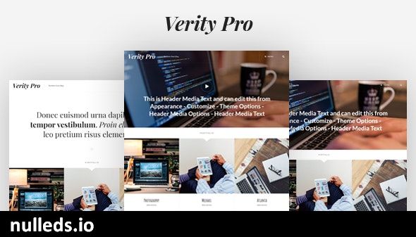 Verity Pro: Portfolio and Blog WordPress Theme