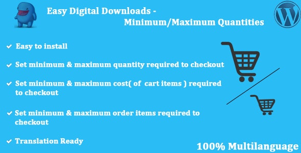 Easy Digital Downloads - Minimum/Maximum Quantities