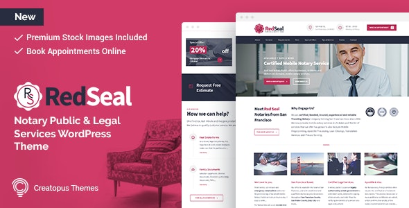 RedSeal - Notary Public and Legal Services WordPress Theme