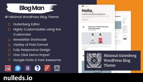 Blogman - Personal Blog WordPress Theme