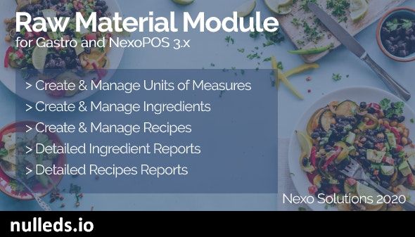 Raw Material Module - Ingredients Manager for Gastro 2.x