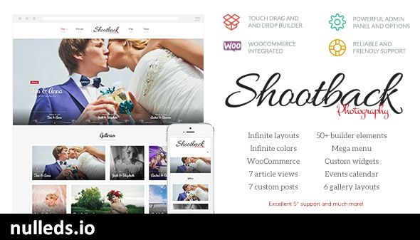 Shootback - Retina Photography WordPress Theme