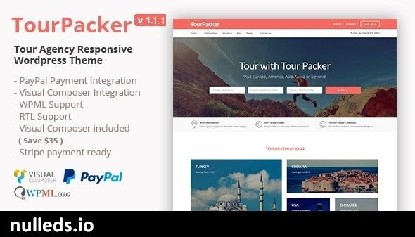 Tour Packer - Agency WordPress Theme