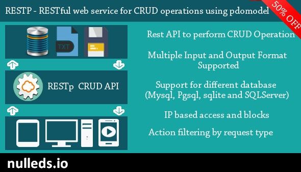 RESTp - RESTful web service for performing CRUD operations using PDOModel