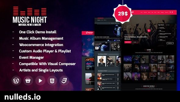 MusicNight Blog WordPress Theme