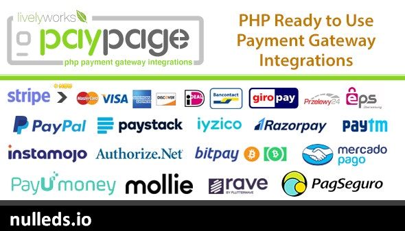 PayPage - PHP ready to use Payment Gateway Integrations