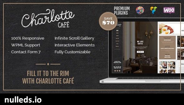 Charlotte Premium Café Bistro WP Theme