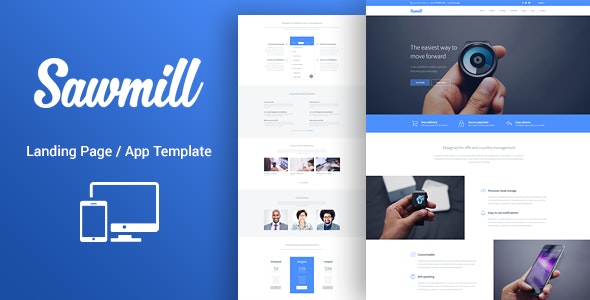 Sawmill - Software Landing Page WordPress Theme