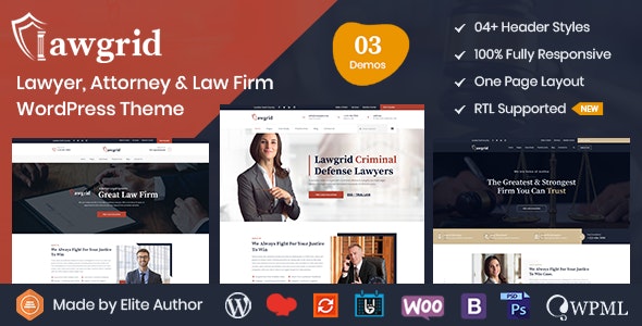 Lawgrid - Lawyer & Attorney WordPress Theme